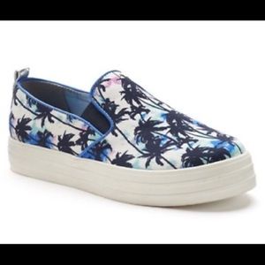 Juicy couture palm tree slip ons